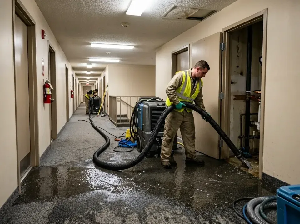 multi-unit-apartment-hallway-f-005 — frequently asked questions, Emergency Burst Pipe Water Extraction & Removal in Kaysvill…